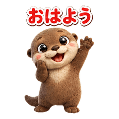 コツメカワウソののんびり生活