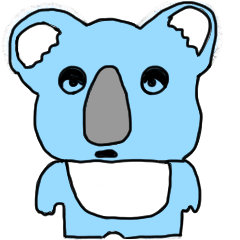 気だるい水色コアラ