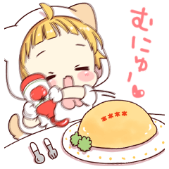 猫耳フードのチビゆるかわカスタム