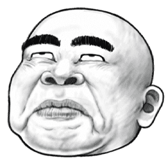 スキンヘッド濃い眉毛