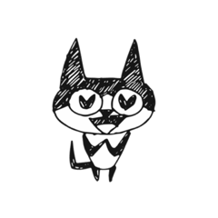 らくがきハチワレ猫