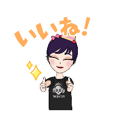 ロカビリーちゃんのスタンプ