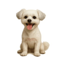Cheerful White Pup