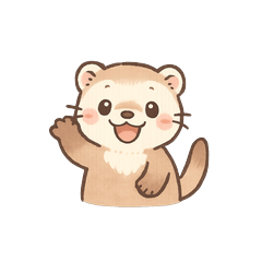 Kawaii Ferret Daily Stickers