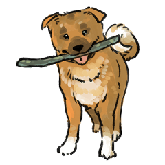 犬、犬、犬、いろんな犬種の敬語スタンプ