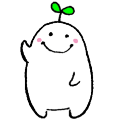 シンプルで使いやすい！新芽くんスタンプ