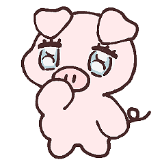 瞳が綺麗なブタさん