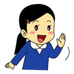 学生スタンプ　小学女子