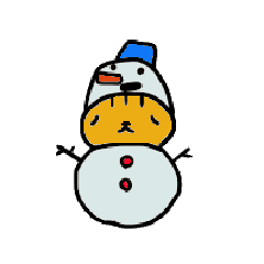 冬のたまにゃんとおともだち