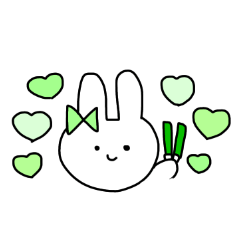 めんへらおたくうさぎ(緑色)