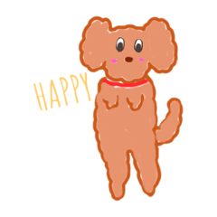 ワンちゃん　HAPPYスタンプ