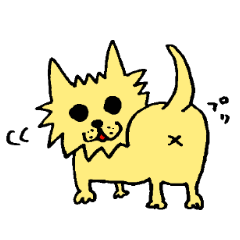 ポメラニアンのポポちゃんスタンプ