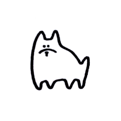 やさしい犬のスタンプ