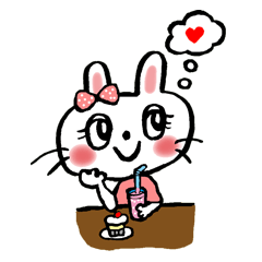 日常生活で使える、うさぎちゃんスタンプ！