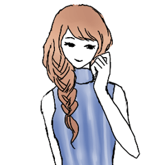 Fashionable girl sticker2