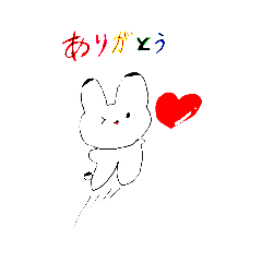 うーちゃんスタンプ　うさぎ
