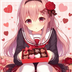 バレンタインスタンプ(女の子)