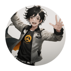 イケメン&美女多種の表情スタンプ