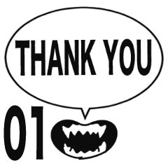 マンガキャラくち01☆4種挨拶あいさつ版