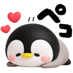 ペンギンのぺんぺん♡デカ文字リアクション