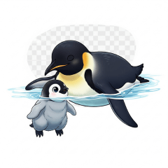 Kawaii Emperor penguin