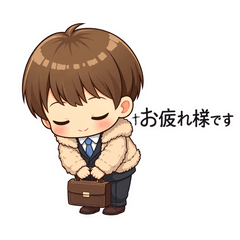 もこもこベビーのお仕事スタンプ