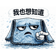 Just a Tired Wet Blue Towel