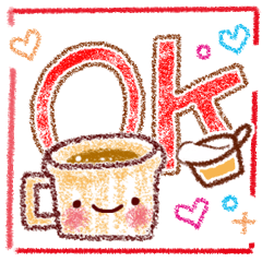 ゆるっと手描きクレヨン♪あいさつ