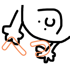 鼻が高い人と丸い人のスタンプ(2)