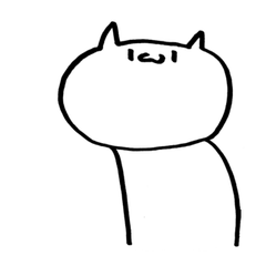 ちょっとえらそうなにゃんこスタンプ