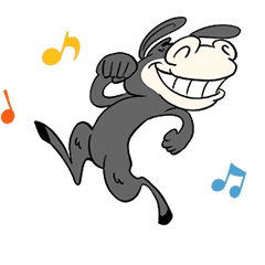 おかしな動物たちのスタンプ