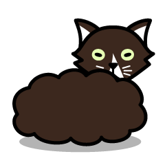 タワシみたいな猫