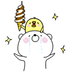 クマゴロウさんとヒヨコさん。