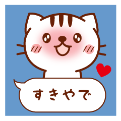 ふきだし猫メッセージ