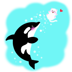 海の生き物と子猫と花と♪♪♪