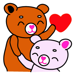 可愛いクマのカップル