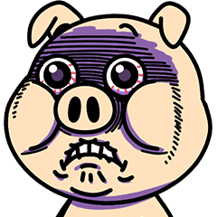 イラッと動く★ブタさん