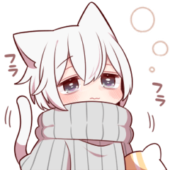 ちょっとお疲れな猫さんスタンプ４