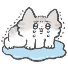 いつでも使える長毛猫スタンプ