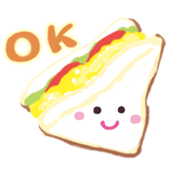 かわいい食べ物たちのスタンプ