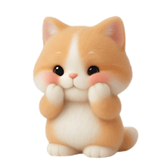 かわいいぽっちゃりオレンジ猫 （NT）