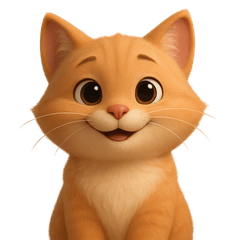 表情で伝える！3Dねこスタンプ