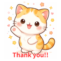 ゆるかわ三毛猫のスタンプ