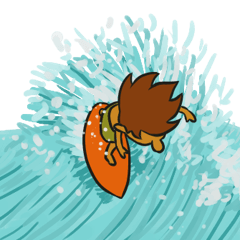 サーフィン・バディ（英語・反転タイプ)