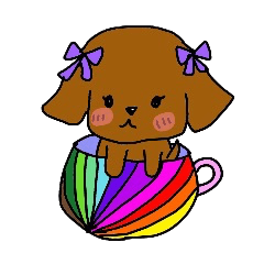 カラフルわんこ