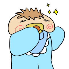 もちもちほっぺの赤ちゃん