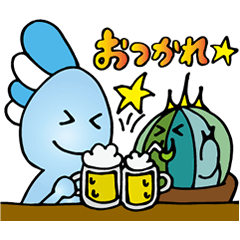 幸せの使者、ココペリくんとお友達スタンプ