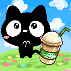 クロネコすたんぷ【色鉛筆版】