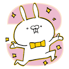 出っ歯なうさぎのスタンプ３