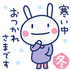 冬にほっこり☆ほぼ白うさぎ